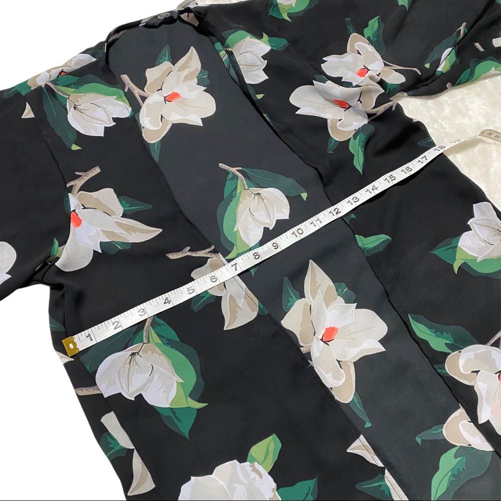 Elan Cardigan floral black and green size medium - Picture 3 of 8